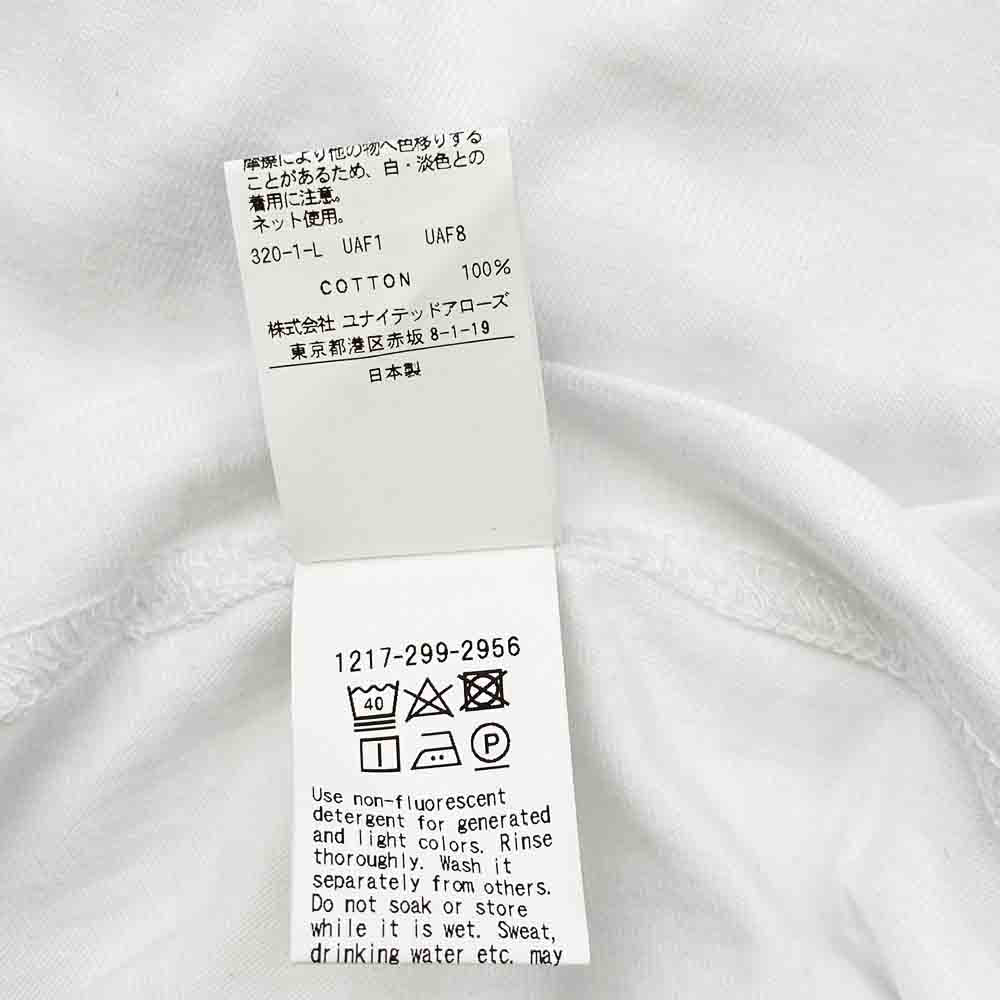 エイチビューティーアンドユースユナイテッドアローズ 1217-299-2956 HYBRID COTTON TUBE CREW NECK T-SHIRT ハイブリッド コットン チューブ ネック 半袖 Tシャツ ホワイト系 42【中古】