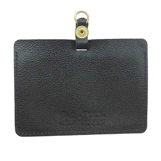 IL BISONTE イルビゾンテ 1-05290-35 カウレザー IDカードケース 名刺入れ ブラック系【美品】【中古】