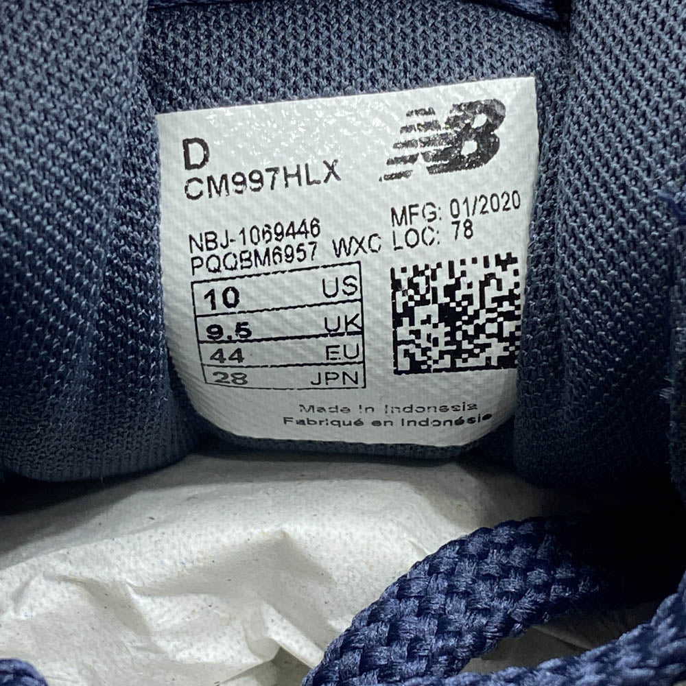 NEW BALANCE ニューバランス CM997HLX スエード ローカット スニーカー ダークネイビー系 28cm【中古】