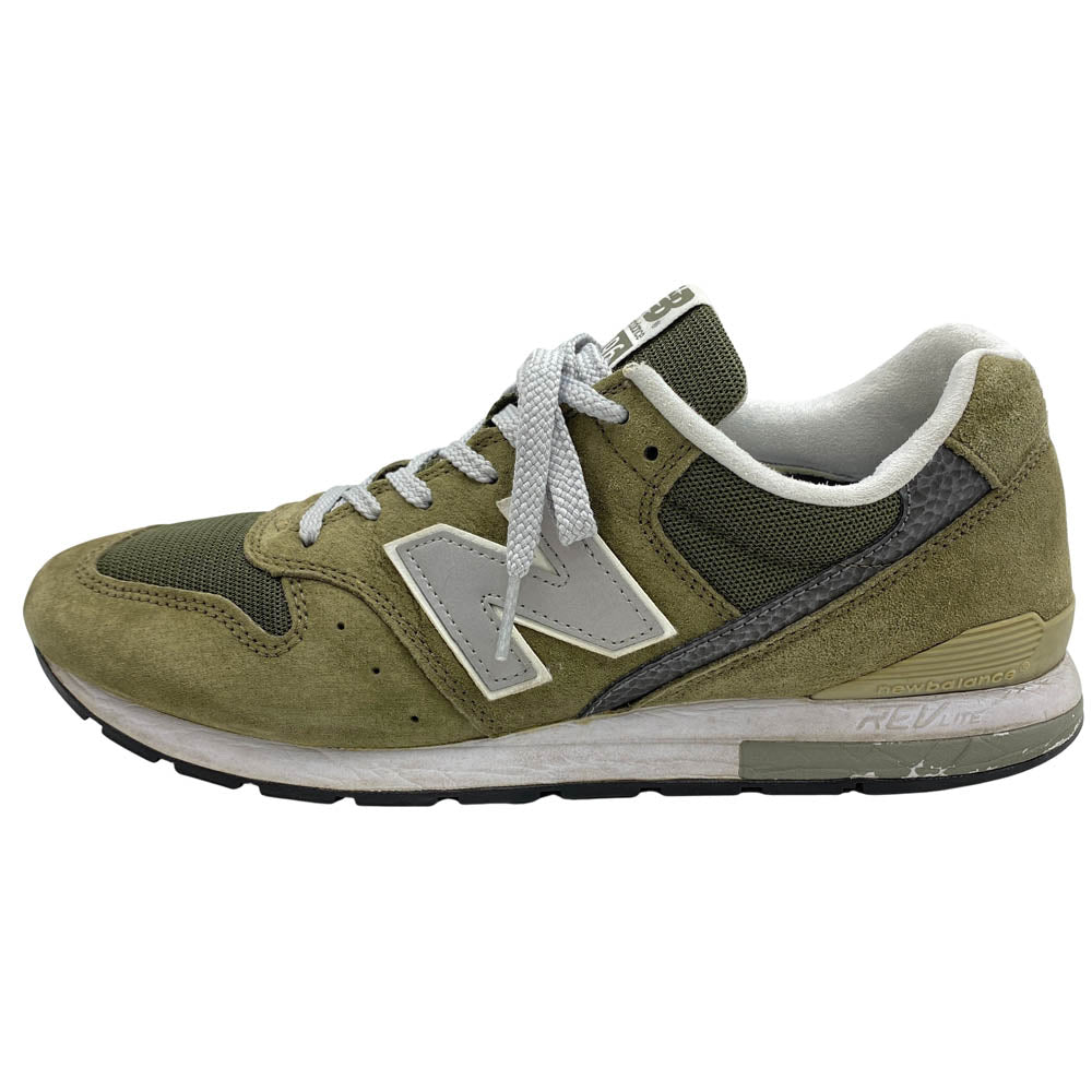 NEW BALANCE ニューバランス MRL996MJ スエード ローカット レースアップ スニーカー カーキ系 28cm【中古】
