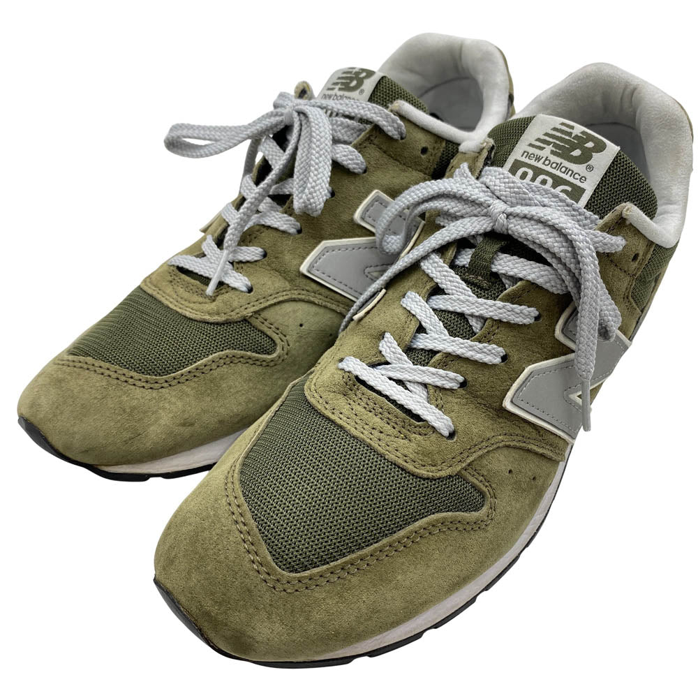 NEW BALANCE ニューバランス MRL996MJ スエード ローカット レースアップ スニーカー カーキ系 28cm【中古】