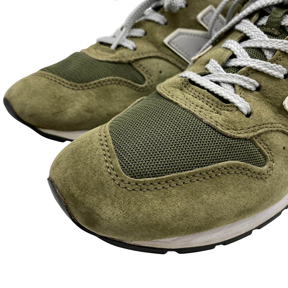 NEW BALANCE ニューバランス MRL996MJ スエード ローカット レースアップ スニーカー カーキ系 28cm【中古】