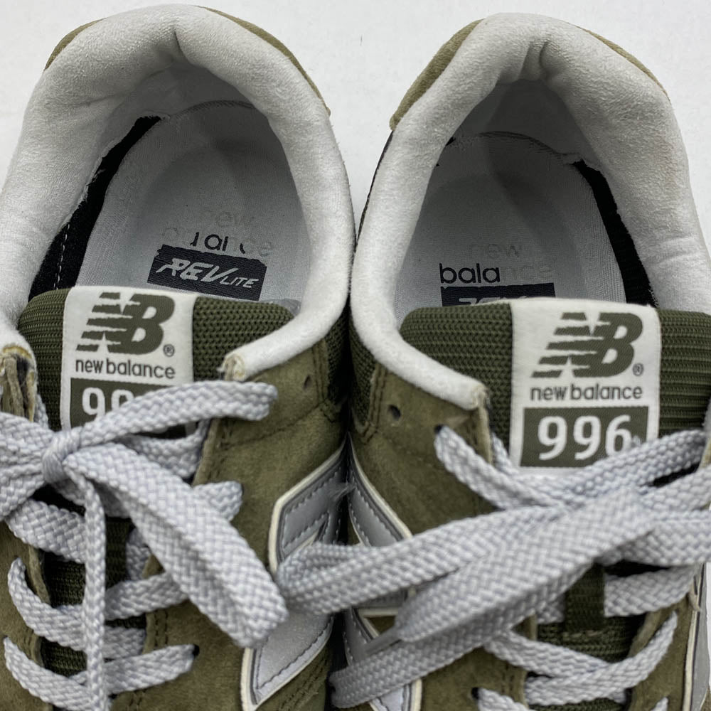 NEW BALANCE ニューバランス MRL996MJ スエード ローカット レースアップ スニーカー カーキ系 28cm【中古】