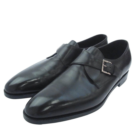 John Lobb ジョンロブ ASHILL RG アシール モンクストラップ オックスフォードカーフ ドレスシューズ ダークブラウン系 8E【中古】