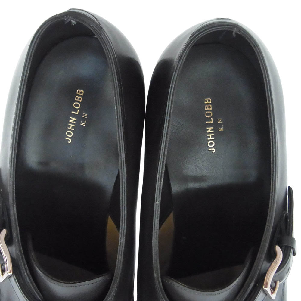 John Lobb ジョンロブ ASHILL RG アシール モンクストラップ オックスフォードカーフ ドレスシューズ ダークブラウン系 8E【中古】