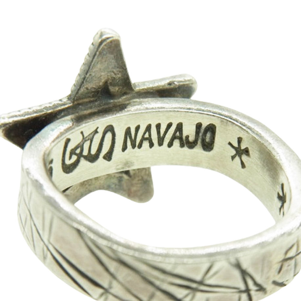 Cody Sanderson コディサンダーソン SMALL STAR&CAT SCRATHSQUARE RING スモール スター&キャット スクラッチスクエア リング シルバー系 11号【中古】