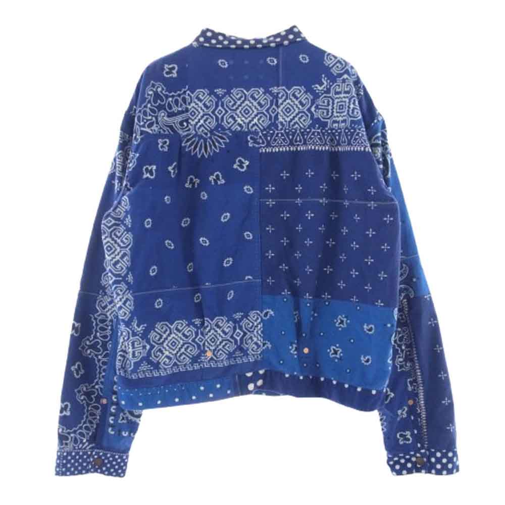 KAPITAL キャピタル K2110LJ090 Flannel Polkadot Bandana Reversible 1st Jacket フランネル バンダナ ジャケット ブルー系 5【中古】