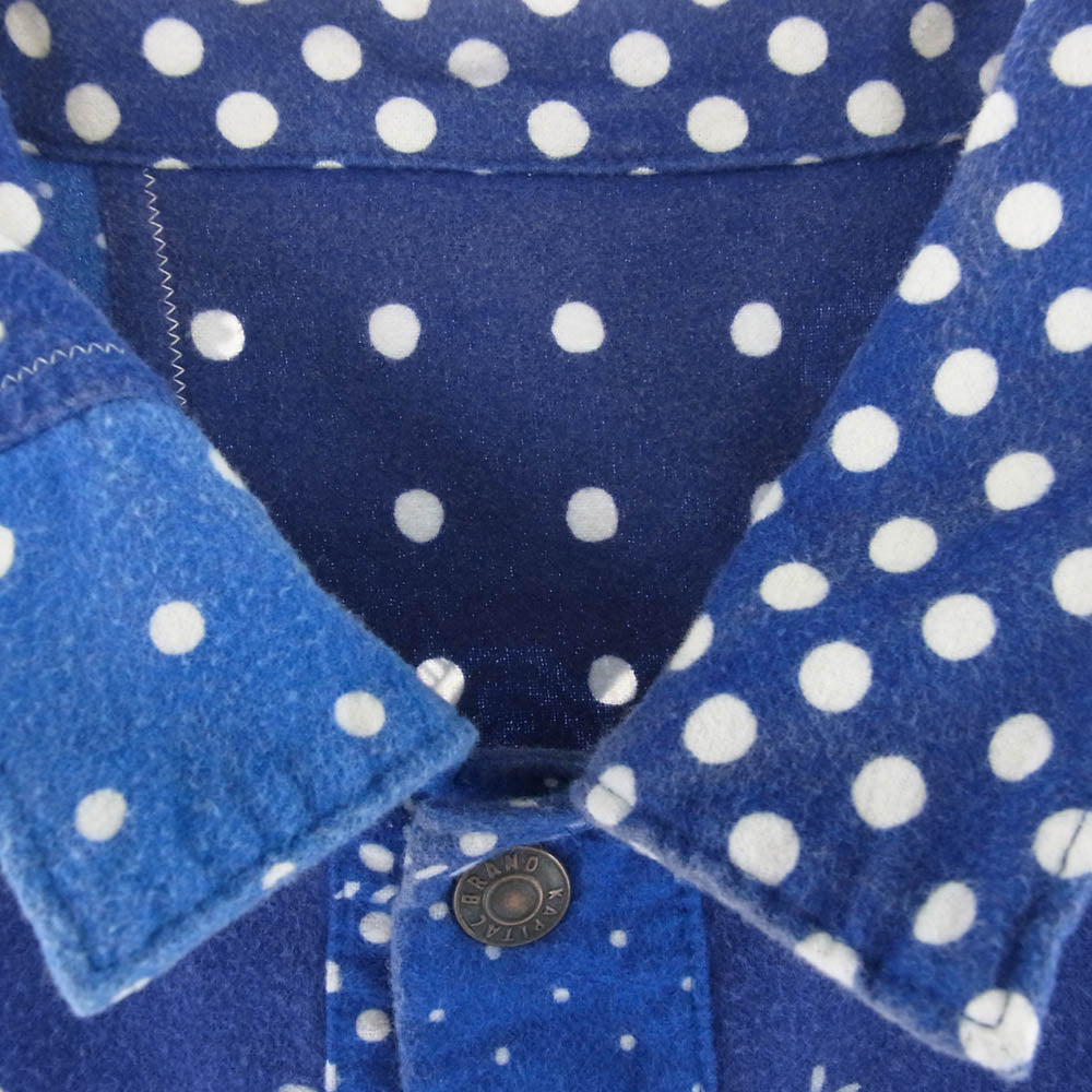 KAPITAL キャピタル K2110LJ090 Flannel Polkadot Bandana Reversible 1st Jacket フランネル バンダナ ジャケット ブルー系 5【中古】