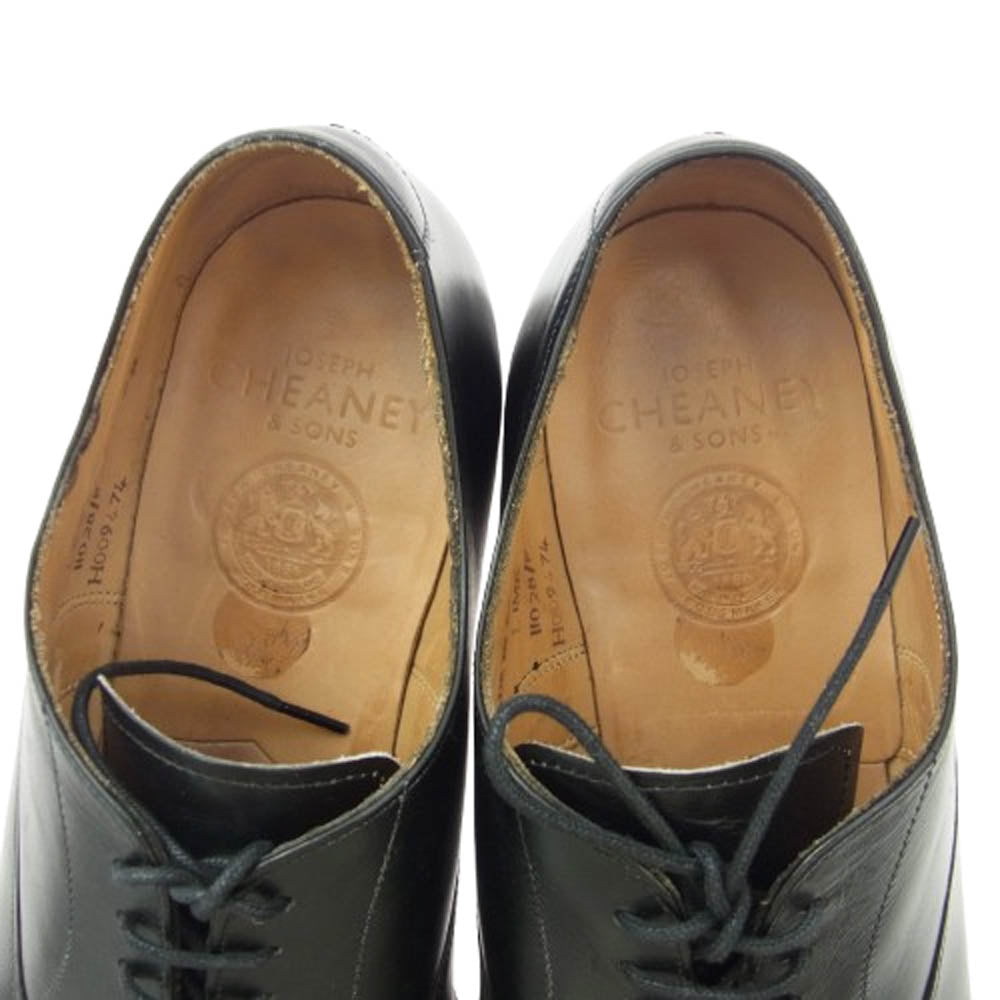 JOSEPH CHEANEY ジョセフチーニー H009474 LIME ライム ストレートチップ キャップトゥ ダイナイトソール ビジネスシューズ ドレスシューズ ブラック系 8.5【中古】