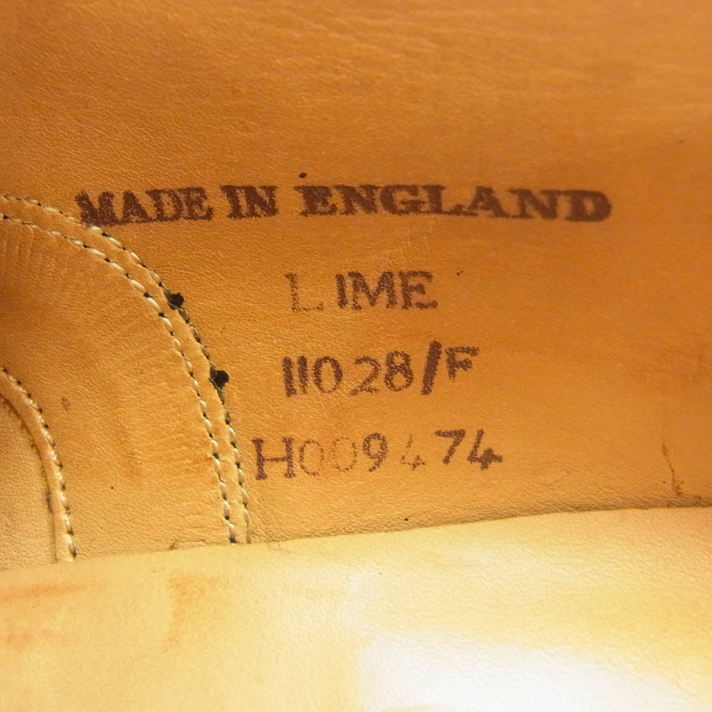 JOSEPH CHEANEY ジョセフチーニー H009474 LIME ライム ストレートチップ キャップトゥ ダイナイトソール ビジネスシューズ ドレスシューズ ブラック系 8.5【中古】