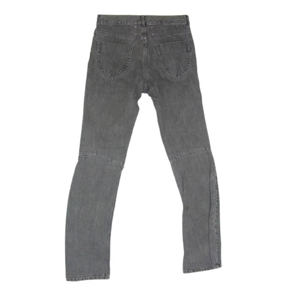 MAISON MARTIN MARGIELA メゾンマルタンマルジェラ 11SS S50LA0033 S30265 本人期 10ライン 立体裁断 変形 スリム カーブ デニムパンツ ジーンズ ブラック系 44【中古】