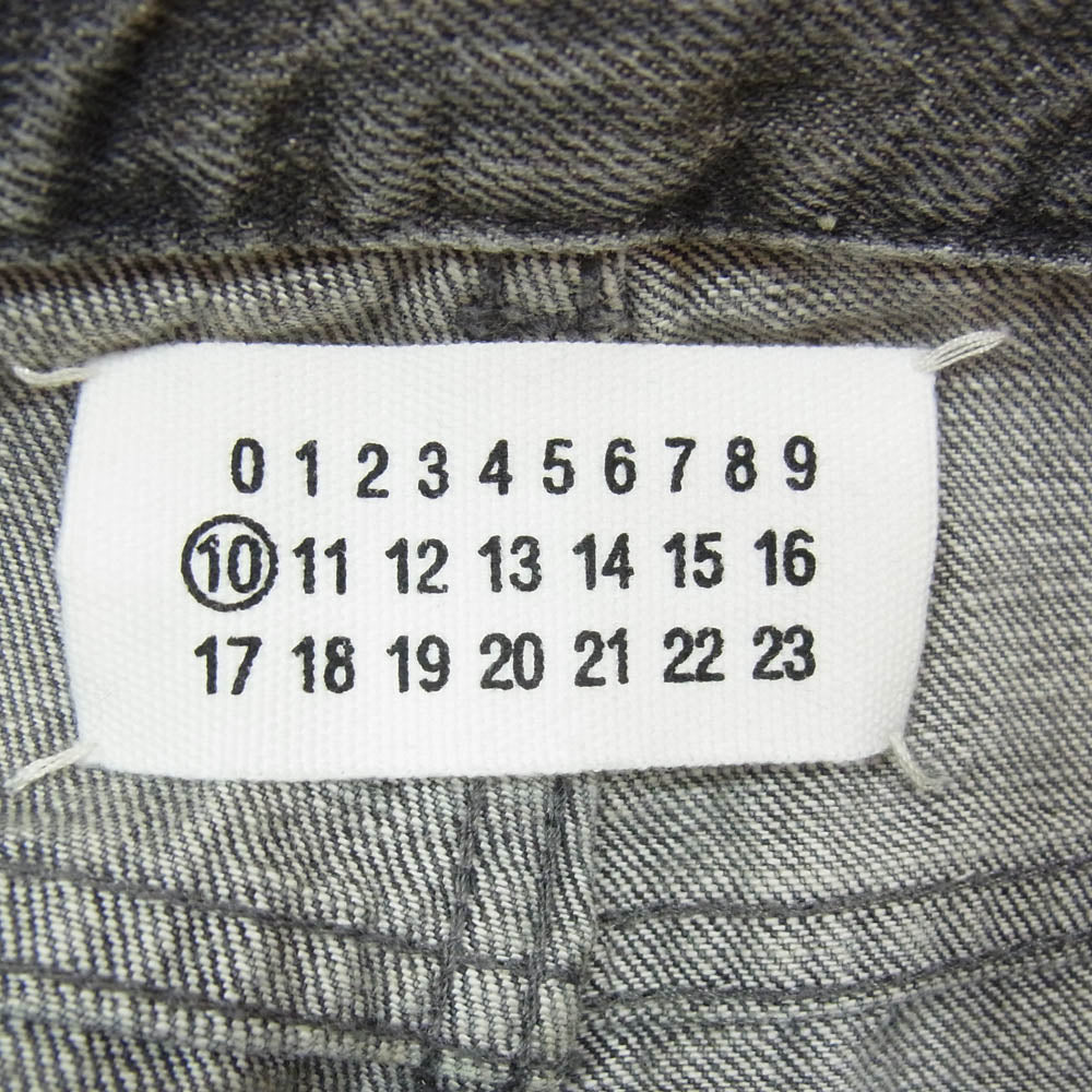 MAISON MARTIN MARGIELA メゾンマルタンマルジェラ 11SS S50LA0033 S30265 本人期 10ライン 立体裁断 変形 スリム カーブ デニムパンツ ジーンズ ブラック系 44【中古】