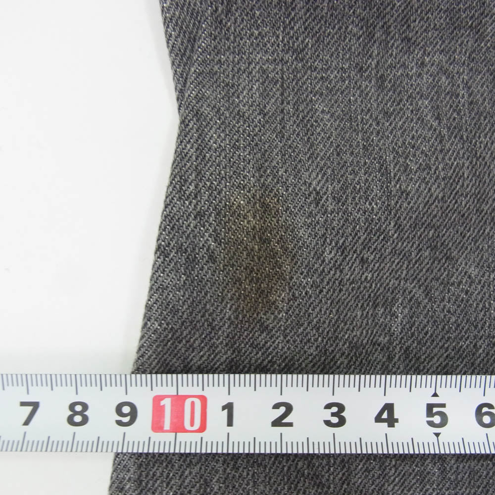 MAISON MARTIN MARGIELA メゾンマルタンマルジェラ 11SS S50LA0033 S30265 本人期 10ライン 立体裁断 変形 スリム カーブ デニムパンツ ジーンズ ブラック系 44【中古】