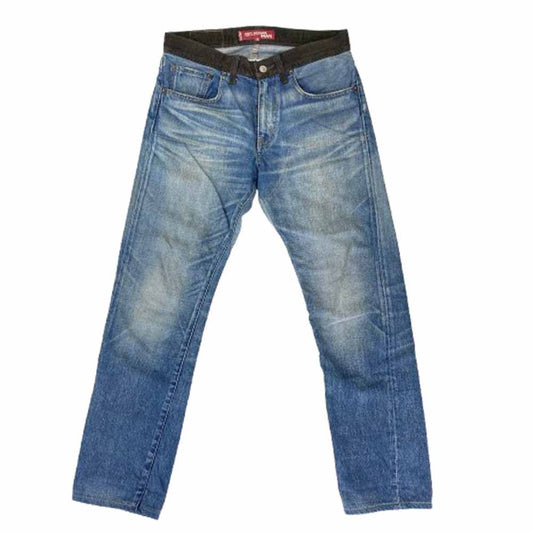 JUNYA WATANABE COMME des GARCONS MAN ジュンヤワタナベコムデギャルソンマン AD2009 WE-P909 LEVIS リーバイス 505 Wネーム 再構築 デニムパンツ ジーンズ インディゴブルー系 XS【中古】