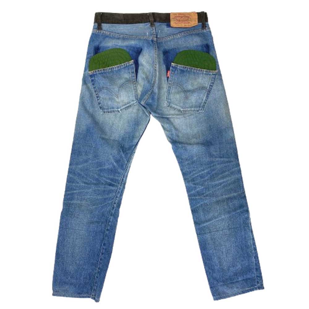 JUNYA WATANABE COMME des GARCONS MAN ジュンヤワタナベコムデギャルソンマン AD2009 WE-P909 LEVIS リーバイス 505 Wネーム 再構築 デニムパンツ ジーンズ インディゴブルー系 XS【中古】