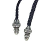 CHROME HEARTS クロムハーツ（原本無） LEATHER BRAID BOLO レザーブレイド ボロチップ ネックレス ブラック系 シルバー系【中古】