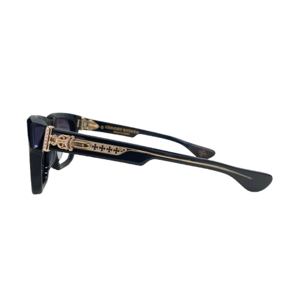 CHROME HEARTS クロムハーツ（原本無） BK-18KGP BOX OFFICER ダガー テンプル サングラス アイウェア 56□19-144 フレーム：ブラック系 56□19-144【中古】
