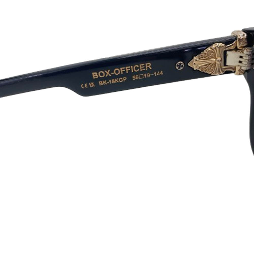 CHROME HEARTS クロムハーツ（原本無） BK-18KGP BOX OFFICER ダガー テンプル サングラス アイウェア 56□19-144 フレーム：ブラック系 56□19-144【中古】