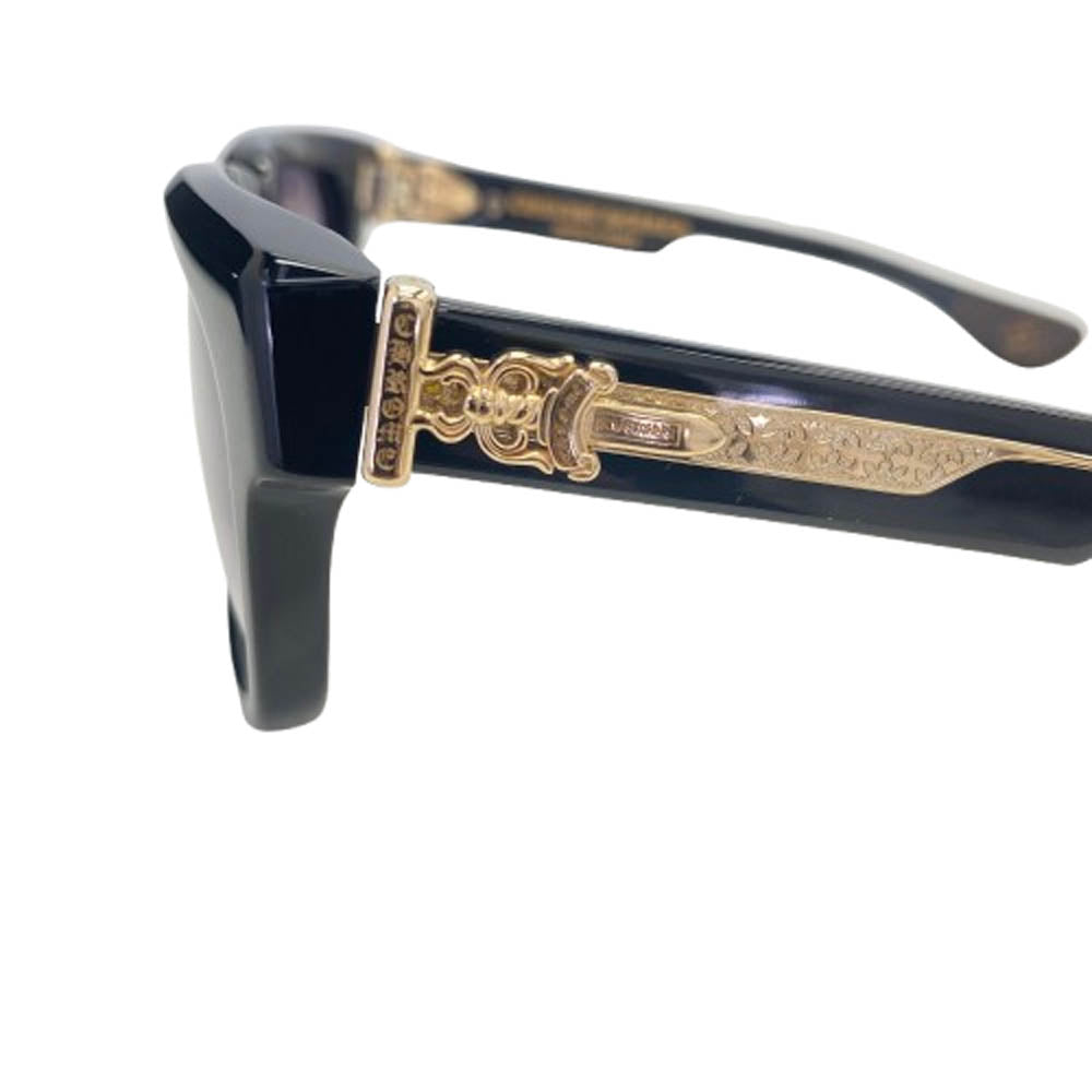 CHROME HEARTS クロムハーツ（原本無） BK-18KGP BOX OFFICER ダガー テンプル サングラス アイウェア 56□19-144 フレーム：ブラック系 56□19-144【中古】