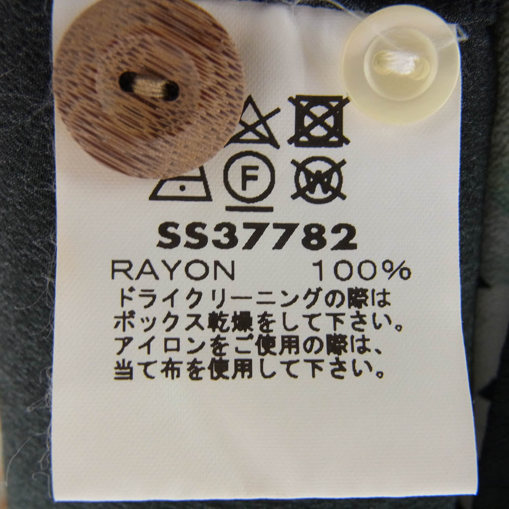 SUN SURF サンサーフ SS37782 JAPANESE MAPLE AND FANTAIL 金魚柄 アロハ ハワイアン シャツ ブラック系 マルチカラー系 L【美品】【中古】