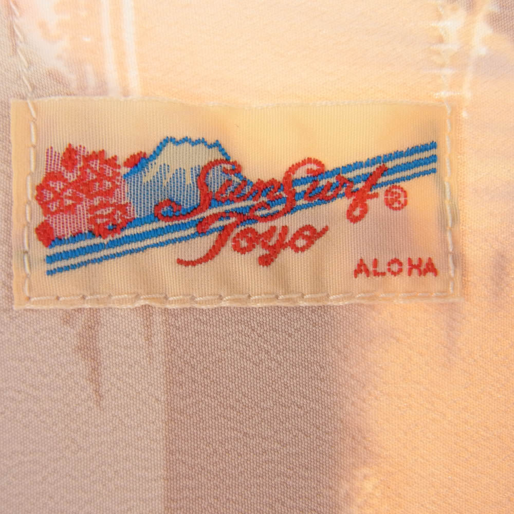 SUN SURF サンサーフ SS38027 GOLD FISH 金魚 アロハ ハワイアン シャツ ピンク系 マルチカラー系 L【美品】【中古】