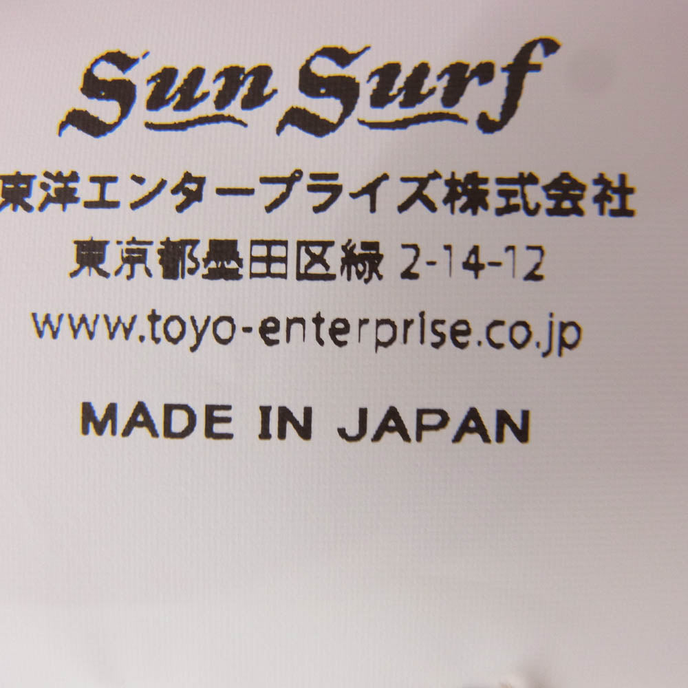 SUN SURF サンサーフ SP MACINTOSH MENU スペシャル マッキントッシュ メニュー柄 アロハ ハワイアン シャツ レッド系 マルチカラー系 L【中古】