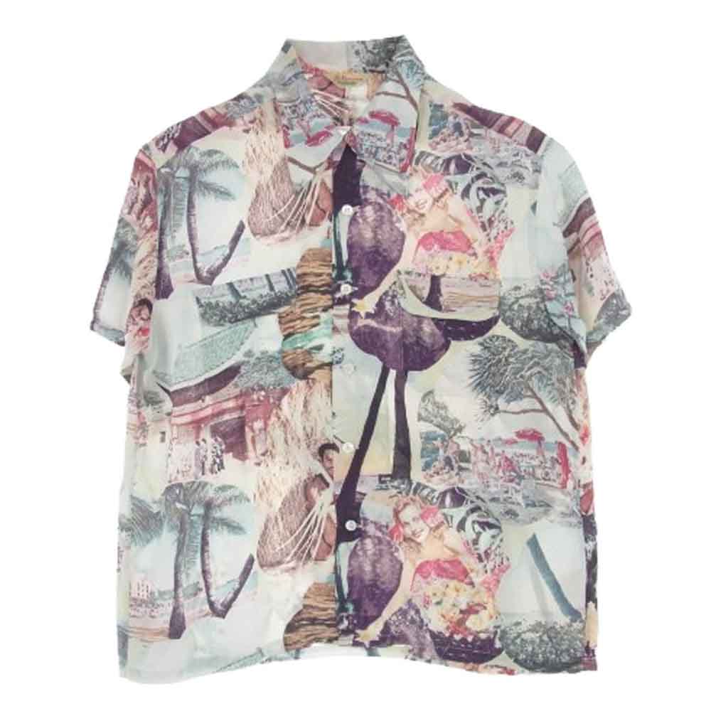 SUN SURF サンサーフ SS38678 SP KAIKAMAHINE スペシャル 洋柄 アロハ ハワイアン シャツ マルチカラー系 L【美品】【中古】