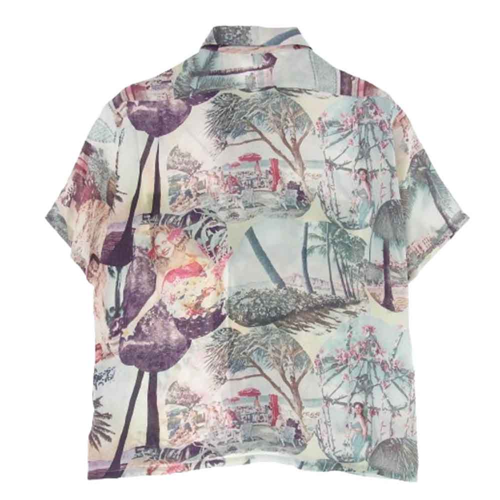 SUN SURF サンサーフ SS38678 SP KAIKAMAHINE スペシャル 洋柄 アロハ ハワイアン シャツ マルチカラー系 L【美品】【中古】