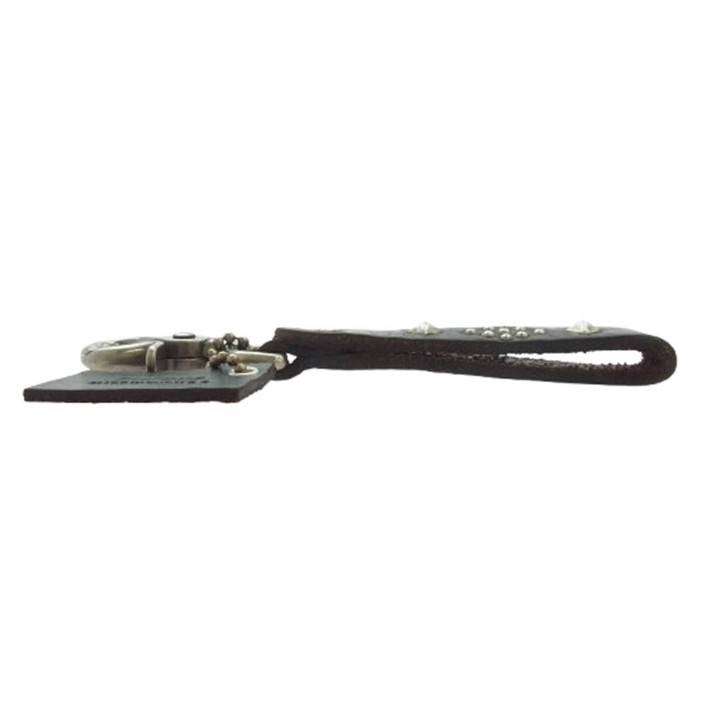 HTC エイチティーシー RHC ロンハーマン 別注 Studs Leather Long Key Ring Wネーム スタッズ レザー キーリング ダークブラウン系【中古】