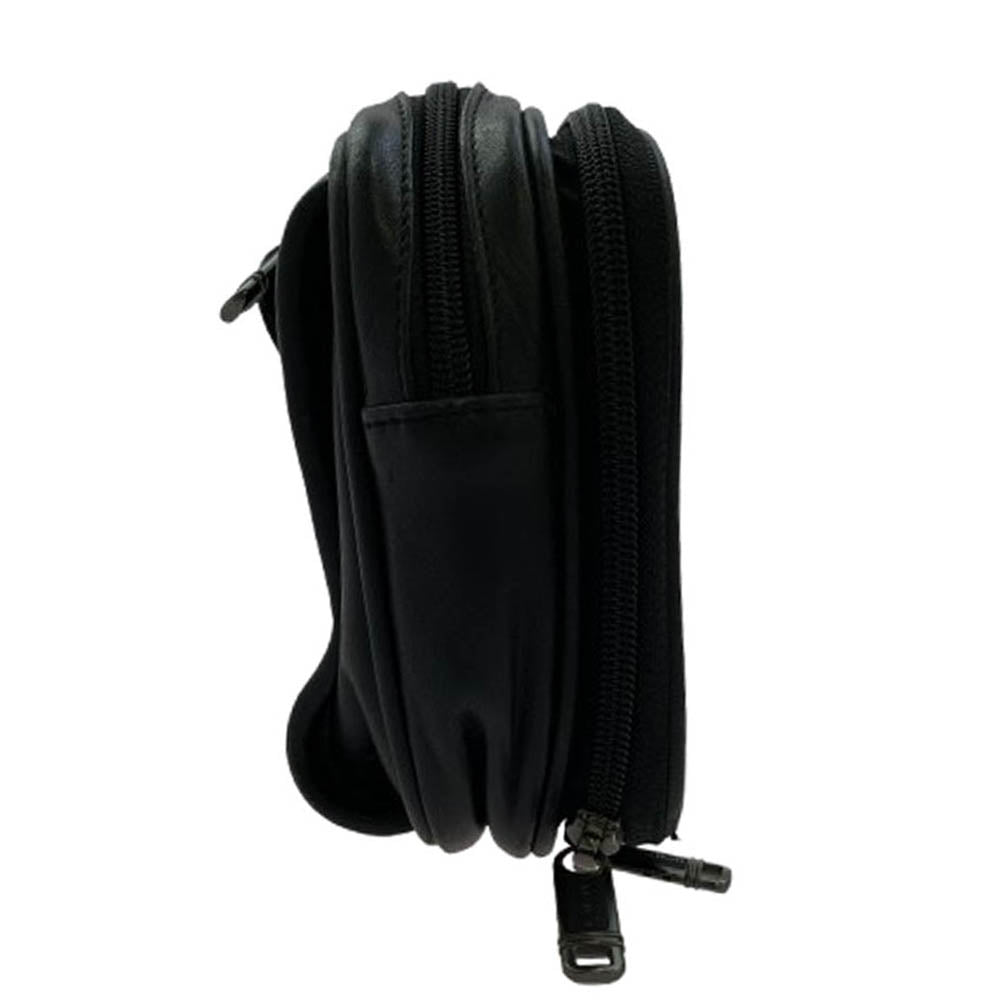 TUMI トゥミ オールレザー セカンドバッグ クラッチバッグ ブラック系【中古】