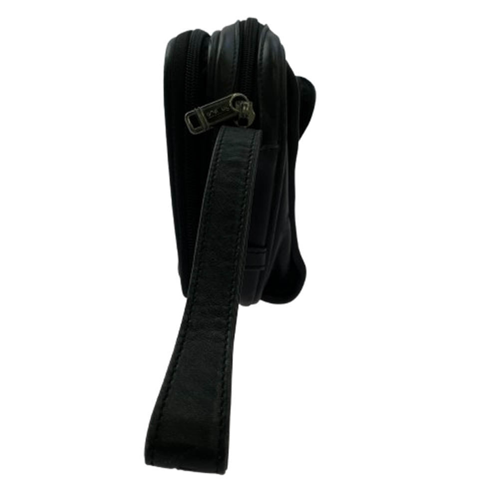 TUMI トゥミ オールレザー セカンドバッグ クラッチバッグ ブラック系【中古】
