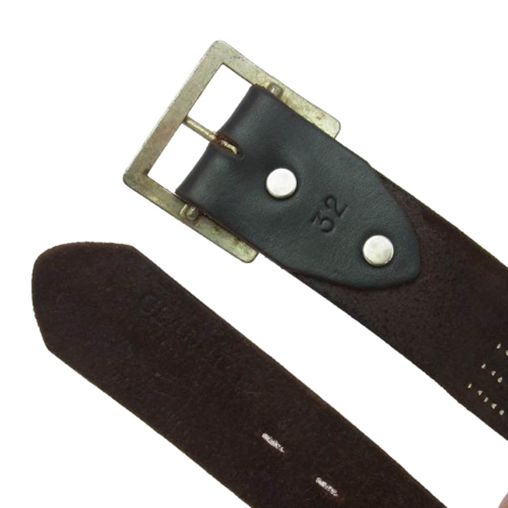 GLADHAND & Co. グラッドハンド GH Co-USA BELT 5連 スクエア スタッズ レザー ベルト ブラック系 32【中古】