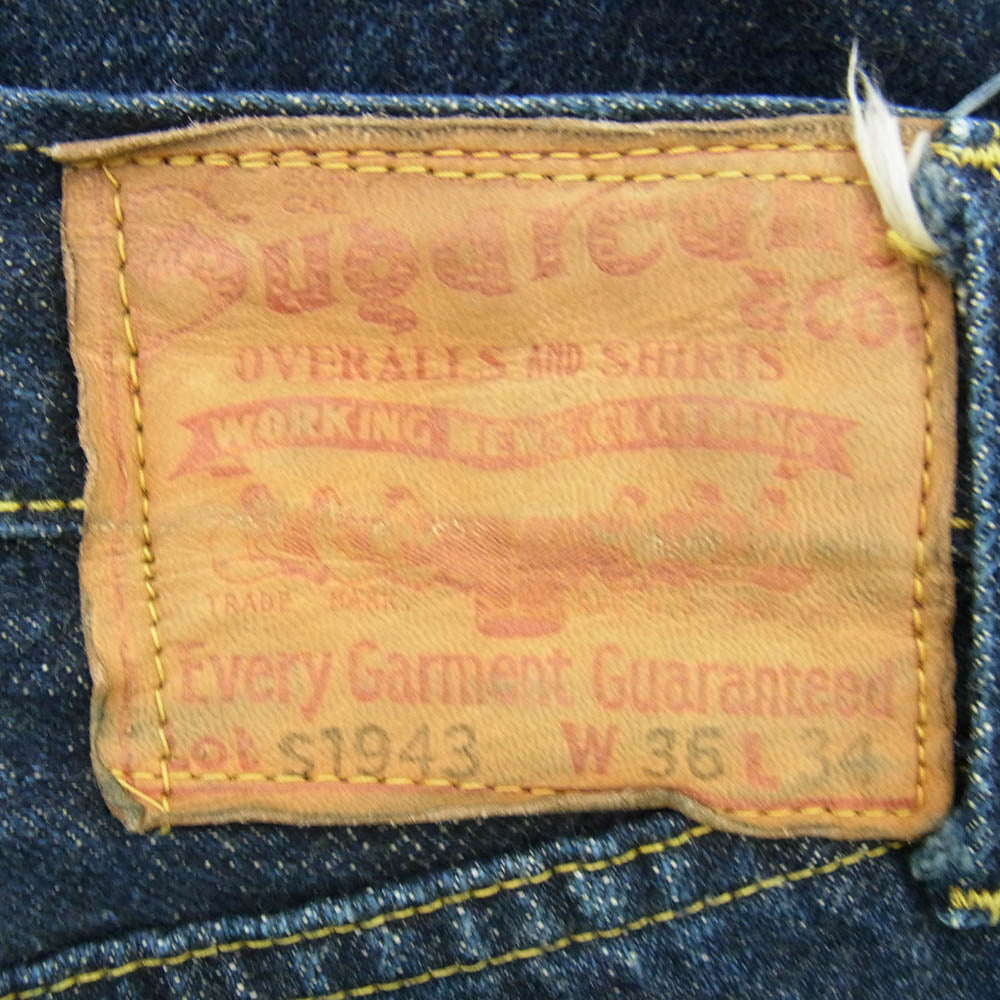 SUGAR CANE シュガーケーン S1943 MODEL BLUE DENIM WAIST OVERALLS デニムパンツ ジーンズ インディゴブルー系【中古】