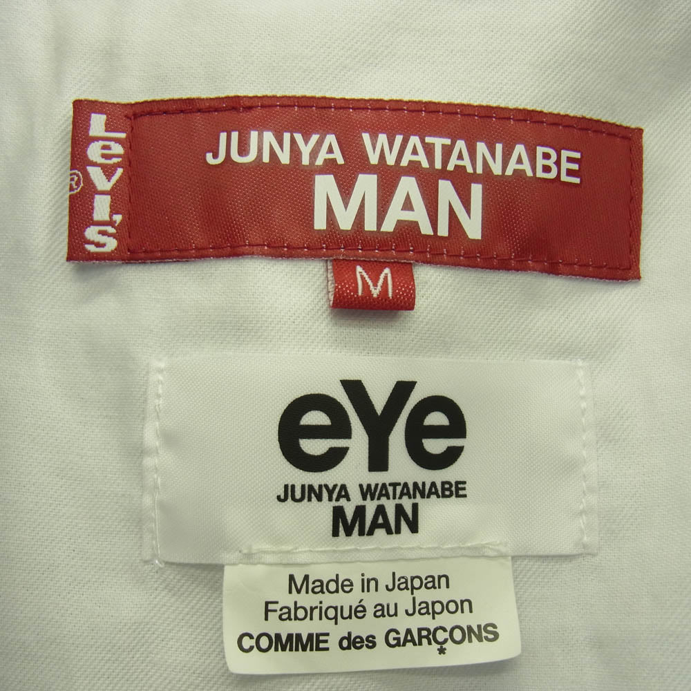 JUNYA WATANABE COMME des GARCONS MAN ジュンヤワタナベコムデギャルソンマン 22SS eYe アイ × Levis リーバイス × BerBerJin ベルベルジン デニム転写 トロンプルイユ コットン リネン トラッカー ジャケット インディゴブルー系 M【美品】【中古】