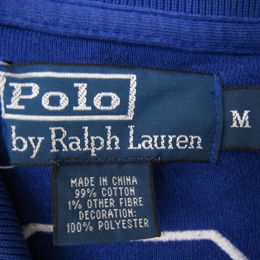 POLO RALPH LAUREN ポロ・ラルフローレン ポニーロゴ ジップアップ トラック ジャケット ブルー系 M【中古】