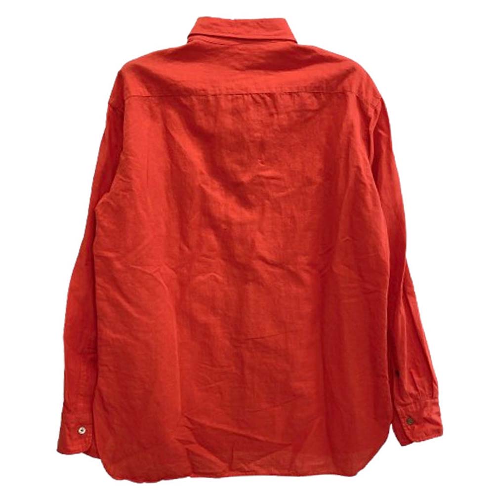 イレーヴ 2ポケット レギュラーカラー 長袖 シャツ オレンジ系 4【中古】