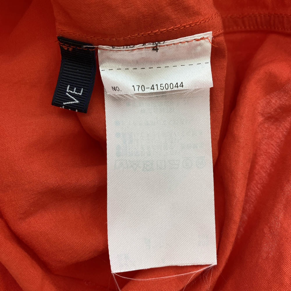 イレーヴ 2ポケット レギュラーカラー 長袖 シャツ オレンジ系 4【中古】