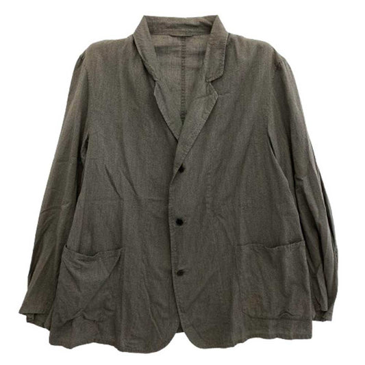 COMOLI コモリ 22SS V01-01020 ヨリ杢 コットン テーラード シャツ ジャケット グレー系 2【中古】