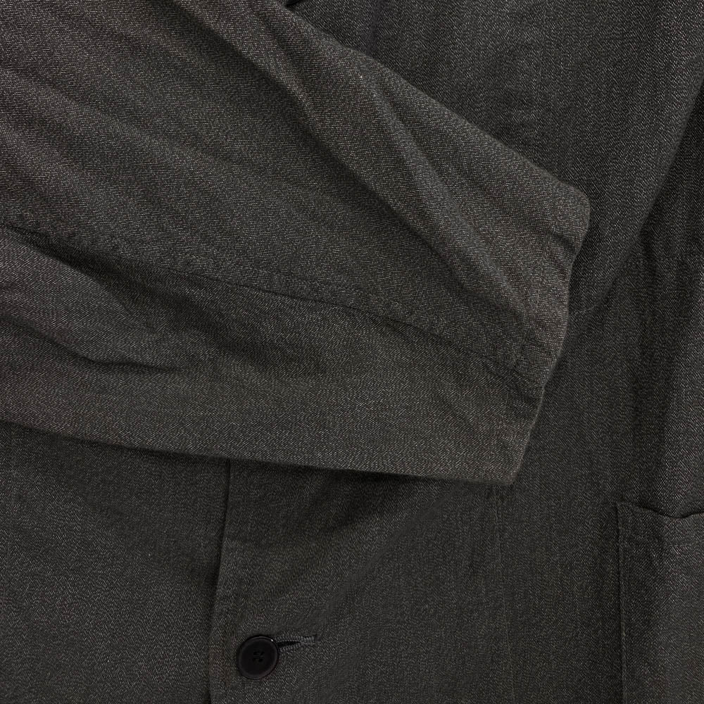 COMOLI コモリ 22SS V01-01020 ヨリ杢 コットン テーラード シャツ ジャケット グレー系 2【中古】