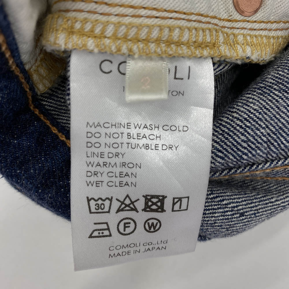 COMOLI コモリ 21AW U03-03013 Denim 5P PANT 5ポケット デニム パンツ インディゴブルー系 2【中古】