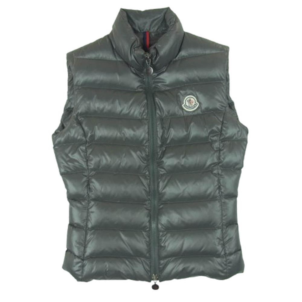 MONCLER モンクレール 120934830105 GHANY ガーニー ロゴワッペン ダウン ベスト ジャケット モルドバ製 グレー系 00【中古】