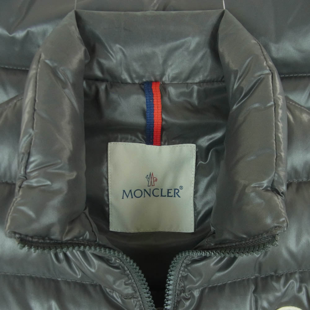 MONCLER モンクレール 120934830105 GHANY ガーニー ロゴワッペン ダウン ベスト ジャケット モルドバ製 グレー系 00【中古】