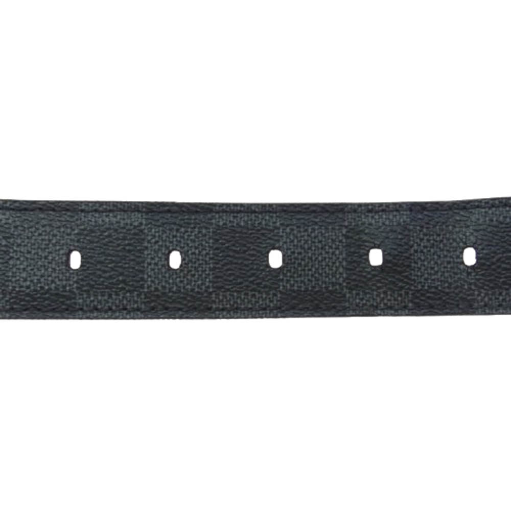 LOUIS VUITTON ルイ・ヴィトン M9636 ダミエグラフィット シルバー金具 スクエアバックル ベルト ブラック系【中古】