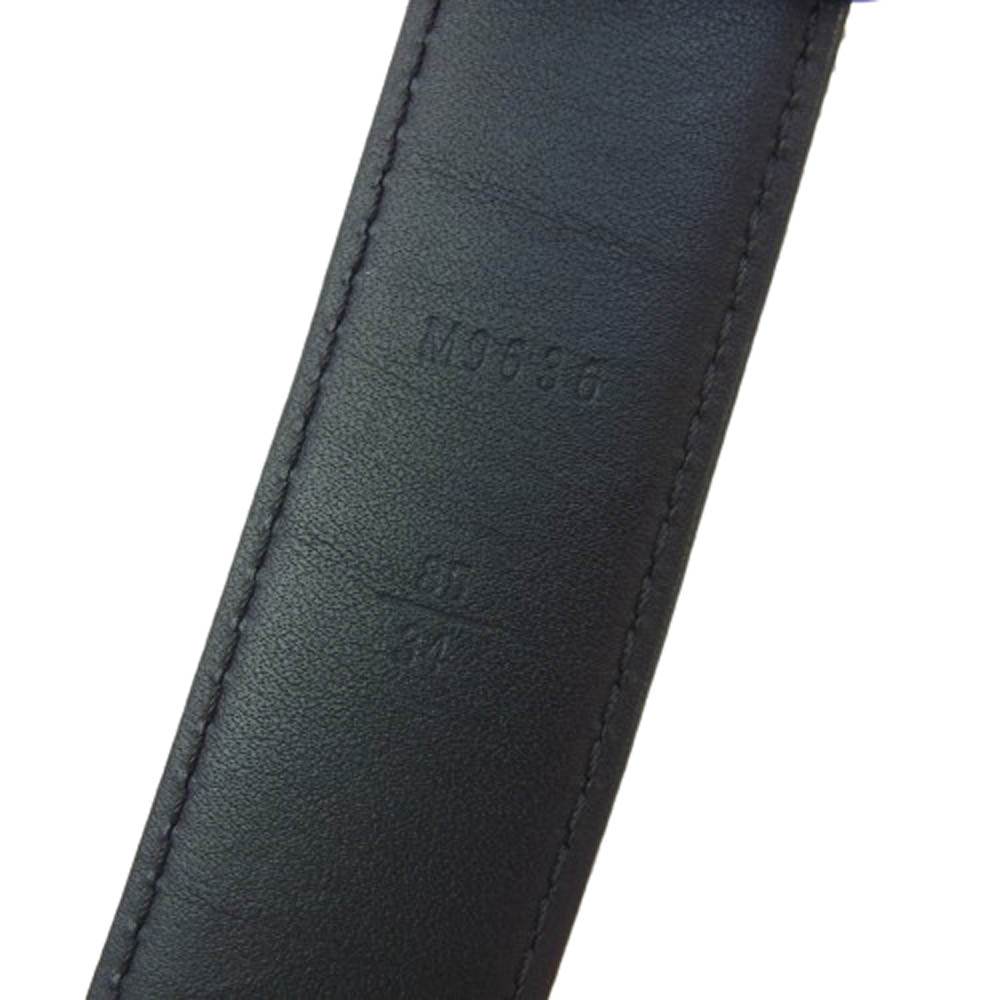 LOUIS VUITTON ルイ・ヴィトン M9636 ダミエグラフィット シルバー金具 スクエアバックル ベルト ブラック系【中古】
