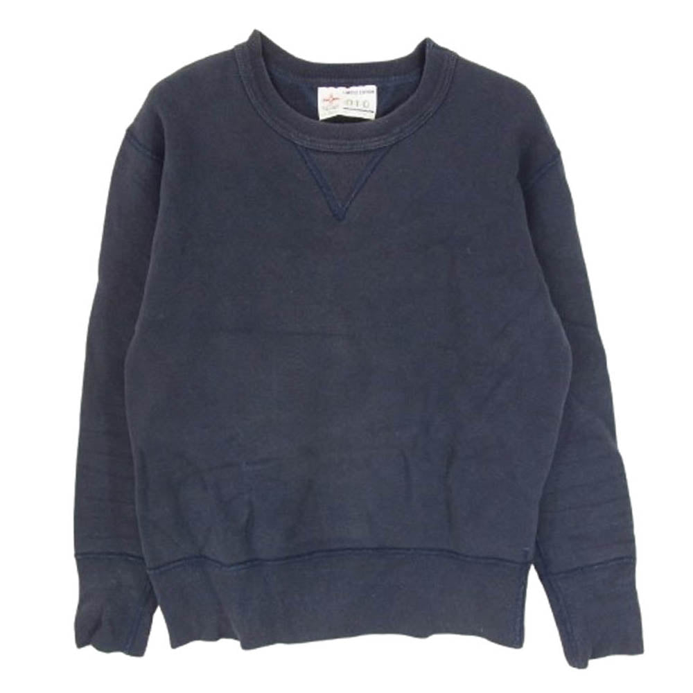 TWO MOON トゥームーン 92022 LIMITED EDITION リミテッドエディション 両Vガゼット スウェット トレーナー ネイビー系 36 38【中古】