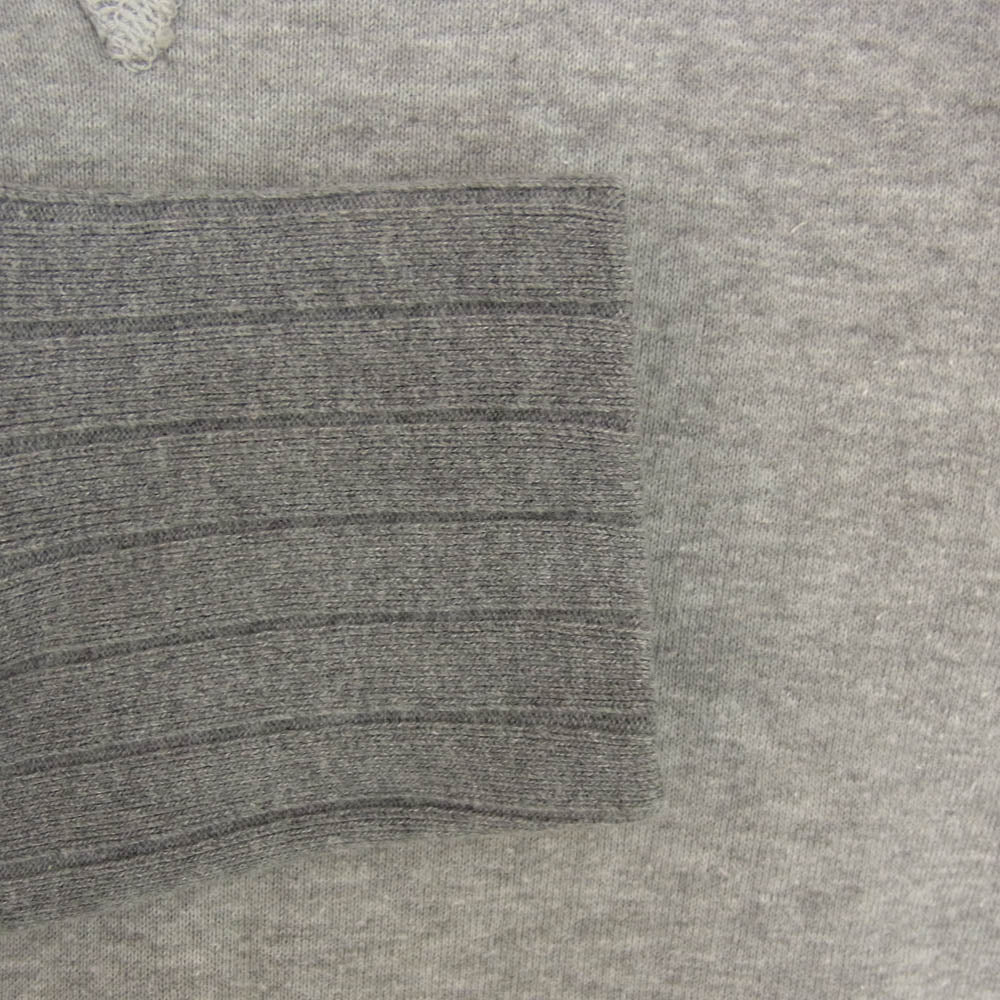 TWO MOON トゥームーン 裾リブ 両Vガゼット スウェット トレーナー グレー系 36 38【中古】