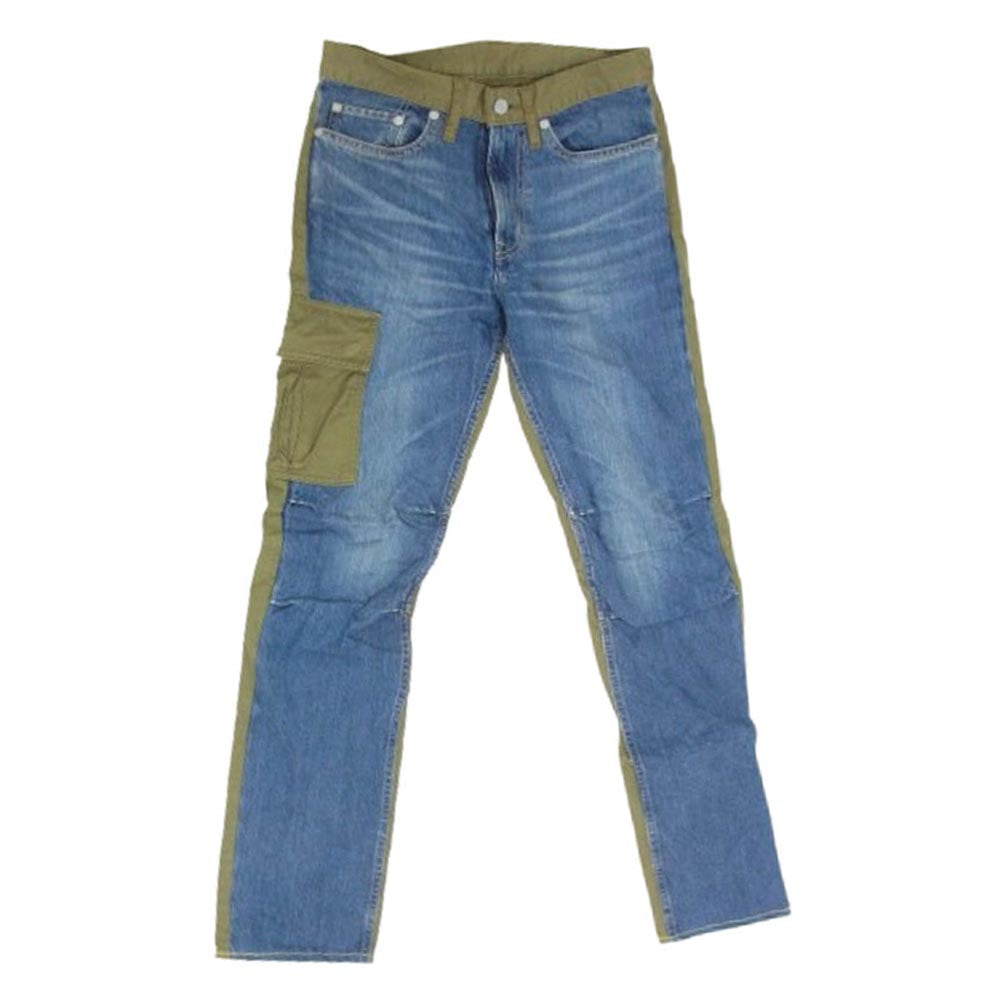HYSTERIC GLAMOUR ヒステリックグラマー 02173AP16 デニム ドッキング 再構築 カーゴ パンツ カーキ系 28【中古】