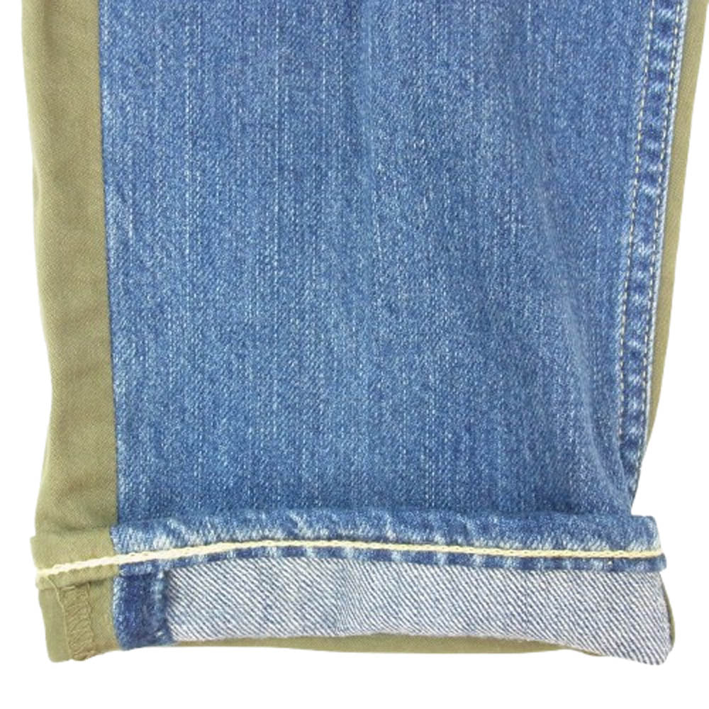 HYSTERIC GLAMOUR ヒステリックグラマー 02173AP16 デニム ドッキング 再構築 カーゴ パンツ カーキ系 28【中古】