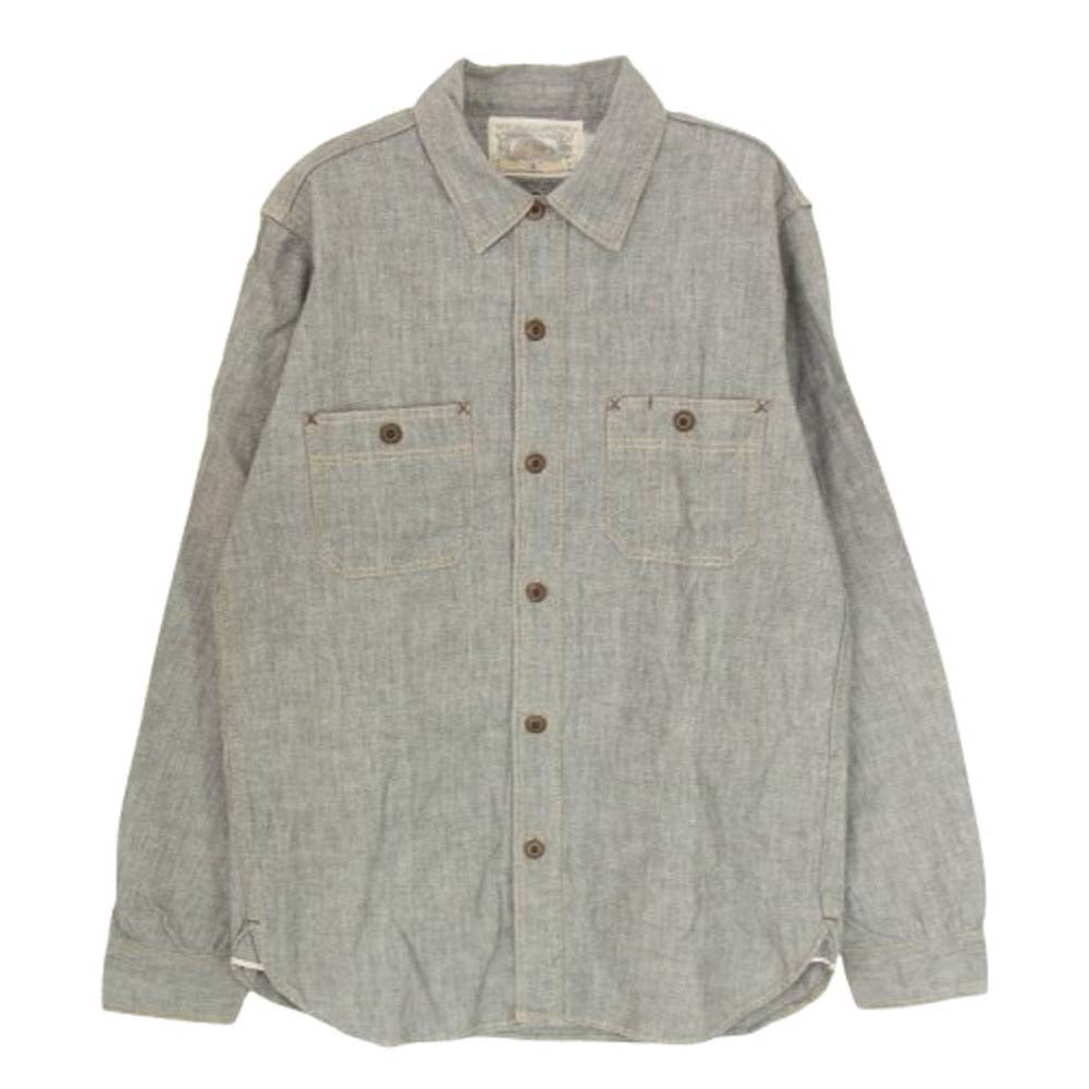 FREEWHEELERS フリーホイーラーズ NEAL CASSADY シャンブレー 長袖 ワーク シャツ グレー系 サイズ表記無【中古】