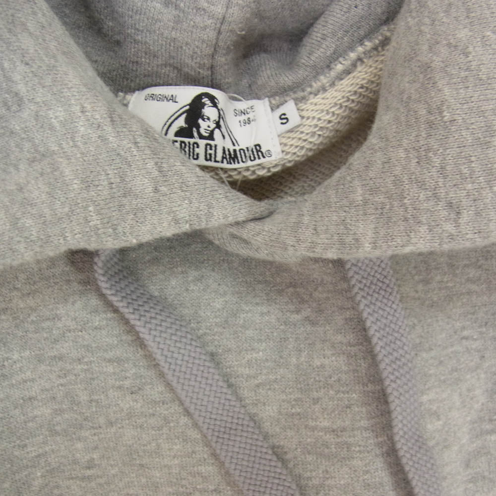 HYSTERIC GLAMOUR ヒステリックグラマー 02203CF11 GUITAR GIRL ギターガール ロゴ プリント プルオーバー フーディ パーカー グレー系 S【中古】